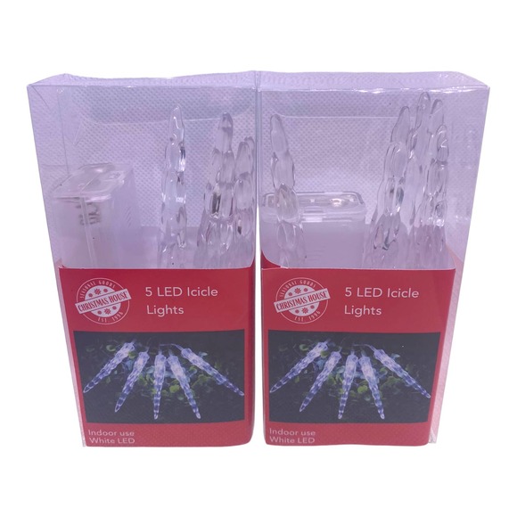 Christmas House Accents 2 Sets Of Battery Powered Led Icicle